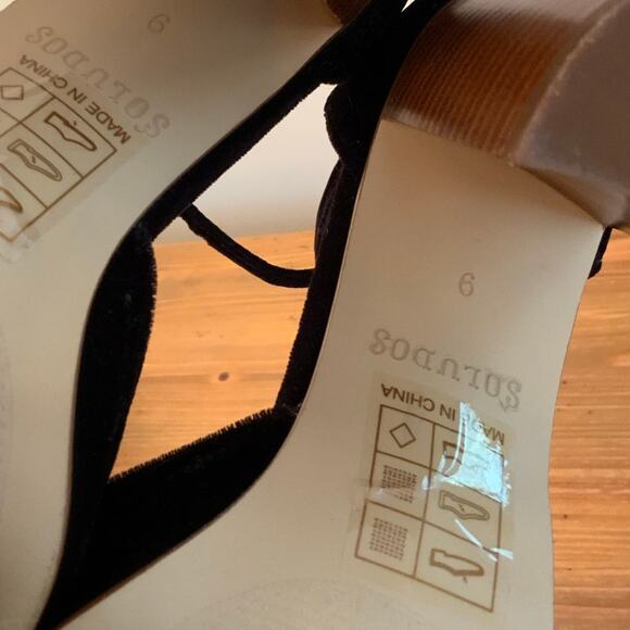 Soludos Collette Block Heel Black size 9 - Picture 6 of 7